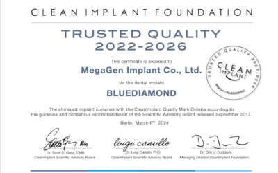 MegaGen BlueDiamond, Certificate