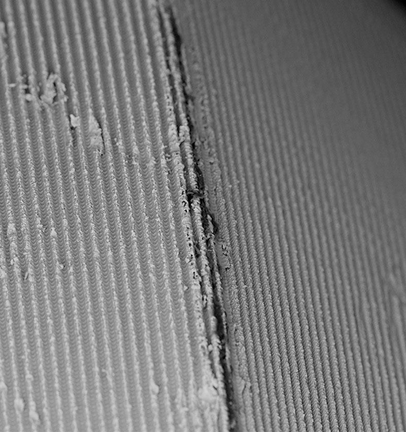 Implant surface at 500× magnification